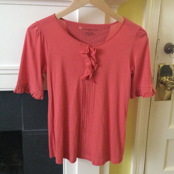 Anthropologie Little Yellow Button Ruffle - Sz Small - Picture 4 of 10